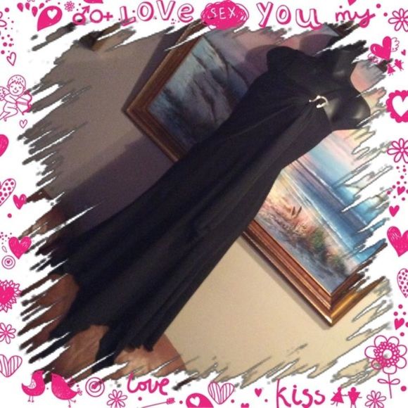 💞NICE BLACK💞midi evening dress - Picture 3 of 4